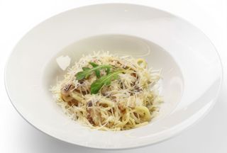 Спагетті з грибним соусом