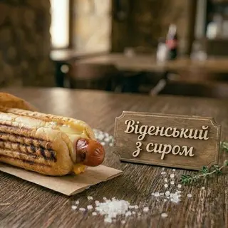 Хот-дог віденський з сиром
