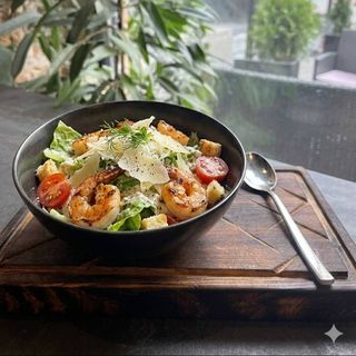 ЦЕЗАР С КРЕВЕТКОЮ ВЕЛИКА ПОРЦІЯ (500 гр))