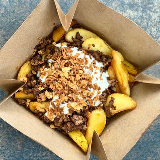 Картопля смажена на тепані з яловичиною