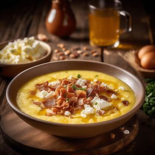 Банош зі шкварками та бринзою (250г)