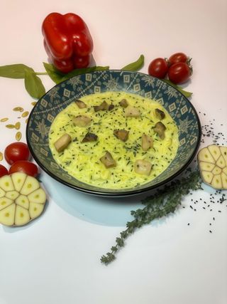 Різотто з білими грибами та курячим філе