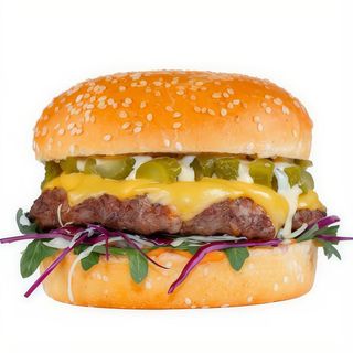 Біф бургер з цибулею конфі (210г)