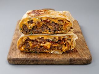 Бургер в лаваші зі свининою