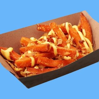 Батат фрі с сирним соусом 