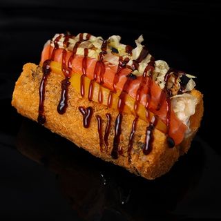 Хот-дог з копченим лососем стандарт. (250г)