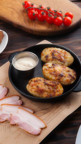 Запечена картопля з беконом та сиром(260гр)