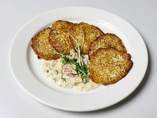 Деруни з куркою та грибами (250/50г)