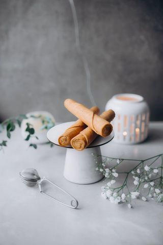 Трубочка вафельна