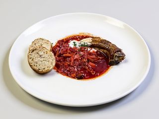 Борщ з свинячим ребром (400г)