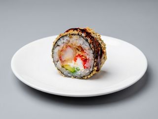 Гарячий рол з вугрем та крабом (273г/8шт.)