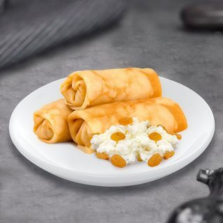 Млинці з творогом та родзинками (3шт)