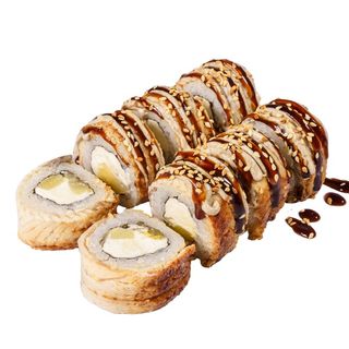 Рол з вугрем та ананасом