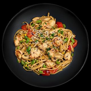 Пшенична локшина з креветками (300г)