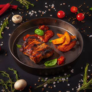 Стейк з свинного ошийку в копченій паприці з часником (295г)