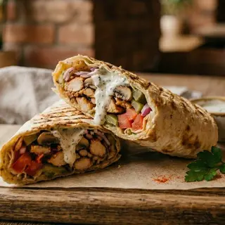 Шаурма Грибна з куркою (без капусти)