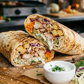 Шаурма з подвійним м'ясом курки (550г)