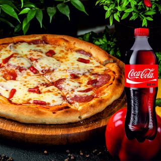 Італійська піца Діаболо (28см)+ Сoca-Cola (0,5л)