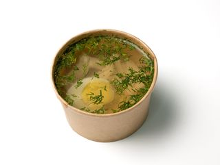 Бульйон з яйцем та зеленню (400г)