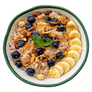 Каша вівсяна з фруктами і горіхами (370г)
