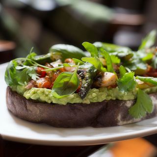 Брускета з овочами та кремом із авокадо