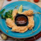 Креветки панко з солодким чилі