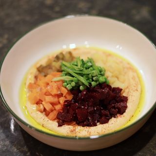 Вінегрет на подушці з білої квасолі