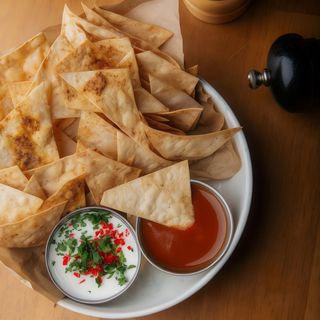 Чіпси з лавашу з соусом тар-тар (70г/30г)