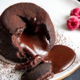 Шоколадний фондан з ванільним морозивом (120г/40г)