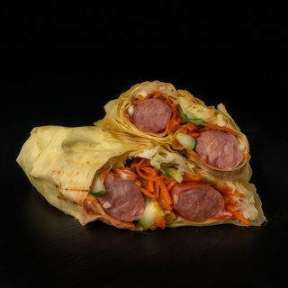 Хот-дог в лаваші з подвійною сосискою