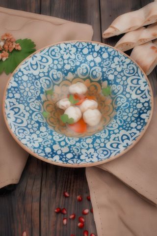 Курячий бульйон з мініхінкалі з індички (300г)