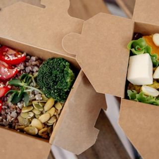 Кашка суперовочева+салат з куркою