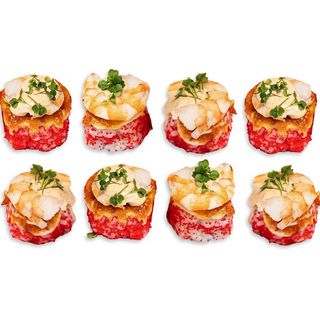 Запечений рол з креветкою, пармезаном та кімчі (280г)