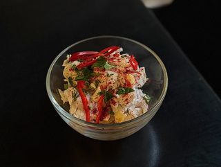 Мелене сало з часником та зеленню (100 г)
