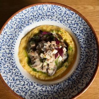 Полента з грибами у пісному соусі (250г)