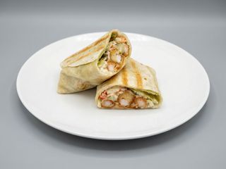 Лаваш з креветками на грилі