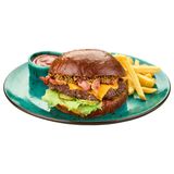 Бургер BBQ з гірчицею та корнішонами