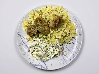 Запечена свинина з макаронами, ст Дністер 480г