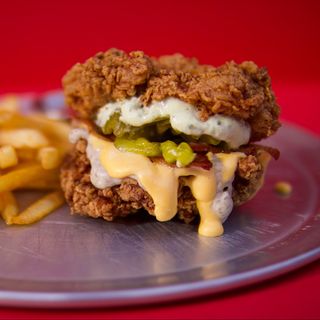 Double chicken sandwich single