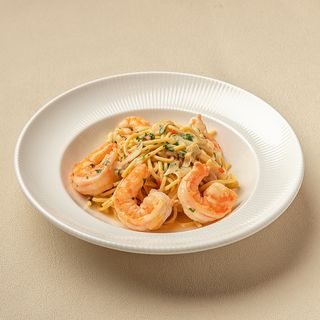 Алі-оліо з креветками 