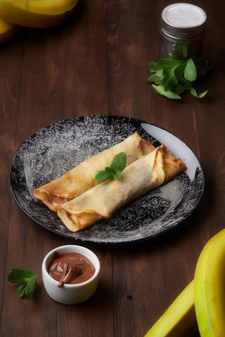 Млинці з бананом та нутеллою (300г)