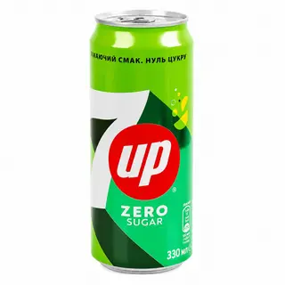 7up,нуль цукру, з/б 0.33л