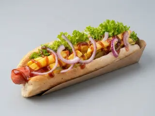 Хот дог №4 з картоплею фрі Hot Dog