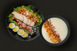 Салат "Цезар" з куркою + крем-суп