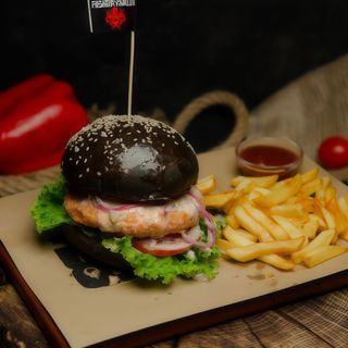 Бургер Fish Kraken + пиво Кроненбург жб  б/а в подарунок