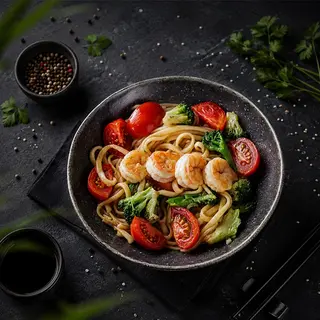 Локшина удон з креветками (350г)
