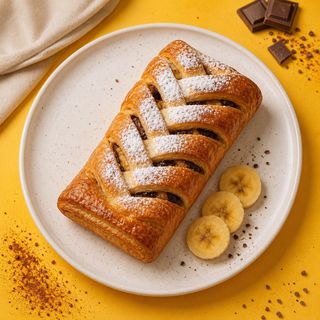 Слойка з бананом та шоколадом (210г)