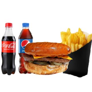 Бургер Американський + Картопля Фрі (мала) + Напій 0,5л.