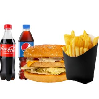 Бургер Цезар + Картопля Фрі (мала) + Напій 0,5л.