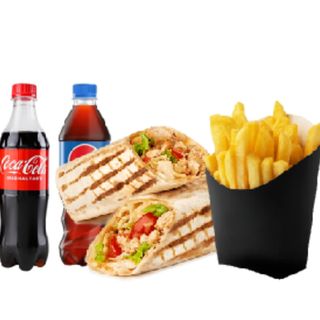 Кебаб S + Картопля Фрі (мала) + Напій 0,5л